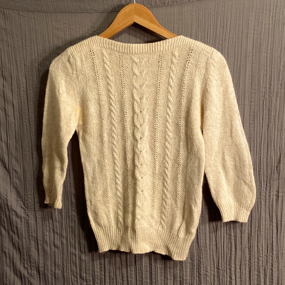 Vintage 70’s cream knit sweater